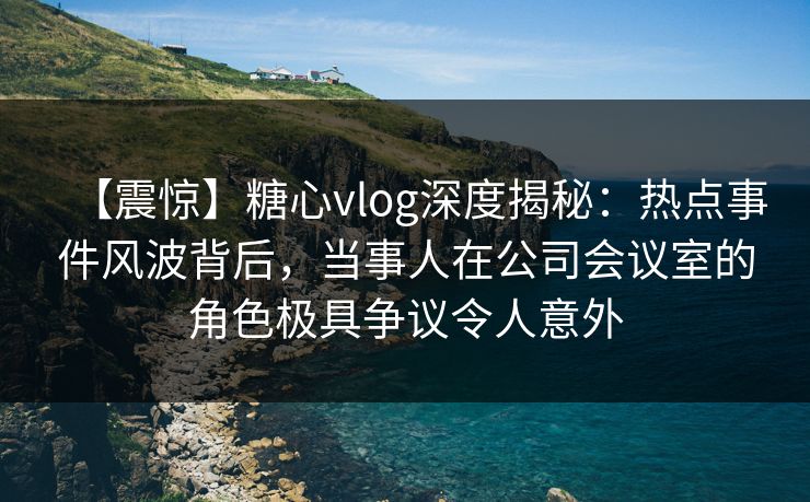 【震惊】糖心vlog深度揭秘：热点事件风波背后，当事人在公司会议室的角色极具争议令人意外  第1张