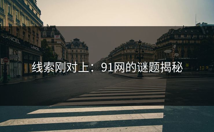 线索刚对上：91网的谜题揭秘